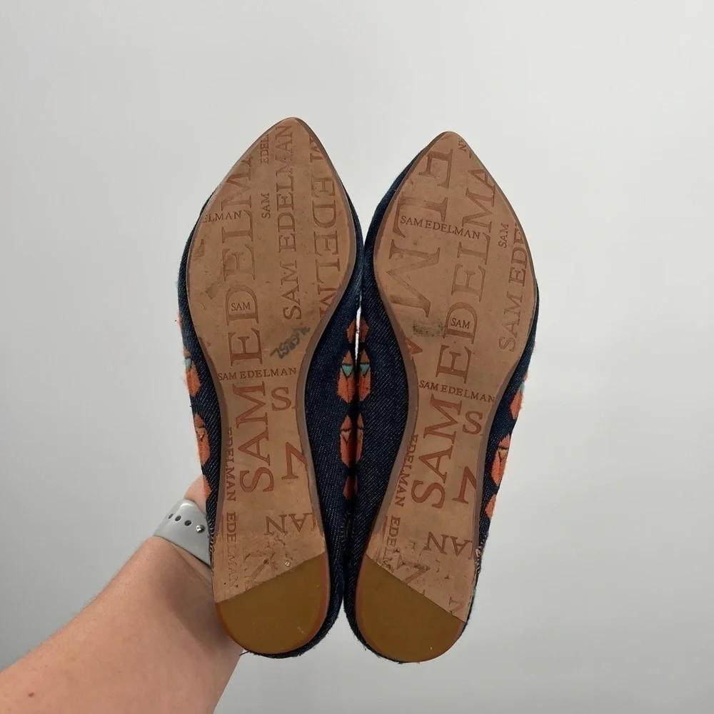 Sam Edelman Devon Denim Flats Ladies Size 4M